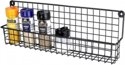 Kovinska viseča polica za začimbe – črna