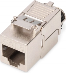 Keystone modul RJ45 (8P8C) Cat 8.1 STP, oklopljen, brez orodja, jeklen