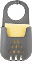 Silikonski viseči nosilec za gobico z odtekom, sivi