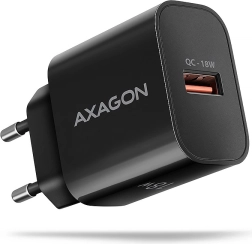 ACU-QC18 QC 18W omrežni polnilnik, 1× vrata USB-A, QC3.0/AFC/FCP/SMART črn