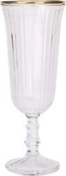 Kozarec za šampanjec 120 ml z zlatim robom
