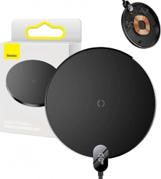 Brezžični polnilec Baseus z LED zaslonom 15 W črna