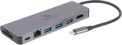 Usb‑c razdelilnik s hdmi (uhd 4k), gigabitnim lan, 2× usb‑a, sd/microsd in 100 W pd – CABLEXPERT