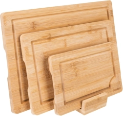 Bambusove rezalne deske RUHHY 3v1 s stojalom