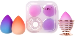 Beauty Blender Box Ombre - set gobic za ličenje 3 kos + stojalo za gobice BLING