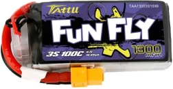 LiPo baterija Tattu Fun Fly 1300 mAh 11,1 V 3S 100C s konektorjem XT60