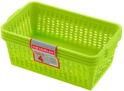 Plastične košarice HEIDRUN 25 × 14,5 × 10,5 cm, set 4 kos