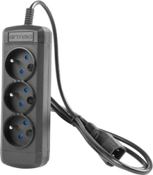 Podaljševalni napajalni kabel Armac ARColor3 0,6 m UPS 3× 230 V IEC črn