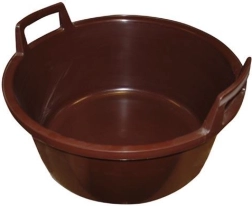 Plastičen škaf 56 cm z ročaji, rjav, 40 l