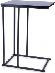 Kovinska stranska klubska mizica 40 × 26 × 58 cm črna