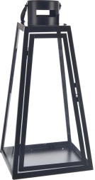 Large metal lantern in black