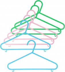 Otroške obešalnike za oblačila 29 × 17 cm, komplet 6 kosov