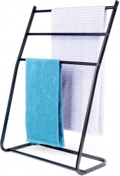 Samostoječe kovinsko črno stojalo za brisače Vilde