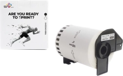 etikete tb print za brother, črna na beli, 102 mm x 30,48 m (nadomestni zvitek dk-22243)