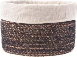 Naravna shranjevalna košara s tekstilnim vložkom 24 × 15 cm
