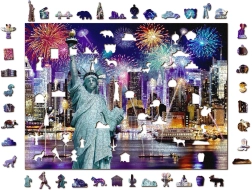 Lesene puzzle Nočni New York 2v1
