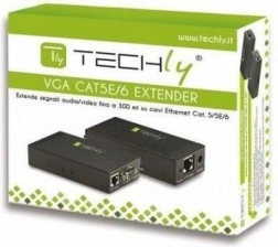 VGA extender s prenosom zvoka prek kabla Cat5e/6 do 300 m