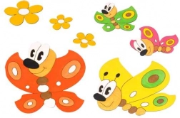 Lesena dekoracija Metuljčki in Cvetlice