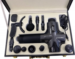 Masažna pištola z 12 nastavki in zaslonom na dotik