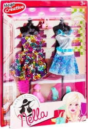 Obleke in dodatki za punčke – komplet 6 kosov