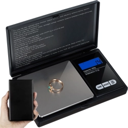 Žepna digitalna tehtnica RUHHY 500 g / 0,1 g z zaščitnim pokrovčkom