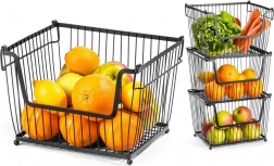 Kovinska košara za sadje in zelenjavo, črna