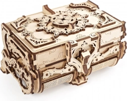 Lesena mehanska škatlica za nakit UGEARS – antični dizajn, 3D puzzle