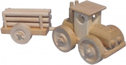 Leseni traktor s prikolico za hlode CEEDA CAVITY – naravni