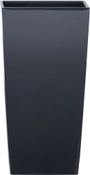 Cvetlični lonček Urbi Square Matt z vložkom 19,5 × 19,5 × 37,5 cm antracit