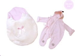 Oblačilo za lutko New Born z dinazavrškim dizajnom