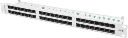 Patch panel 48 priključkov 1U kat.6 siv