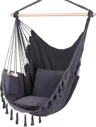 Viseči brazilski stol MalTec temno siv