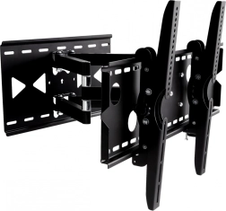 Stenski nosilec za TV 32–100 palcev, črna kovina, z nosilnostjo 100 kg