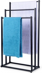 Samostoječe kovinsko črno stojalo za brisače Vilde