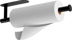 Stenski nosilec za papirnate brisače iz nerjavečega jekla, črn