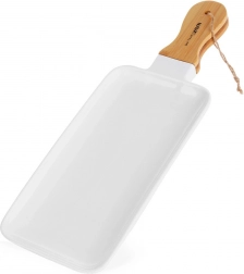 Porcelanast servirni krožnik z bambusovim ročajem 40,5 cm NAVA TERRESTRIAL