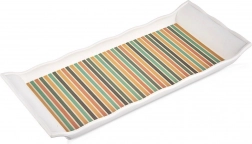 Pravokotni servirni pladenj 29,5 × 13 cm z barvnimi črtami