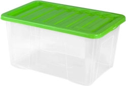 Plastična škatla za shranjevanje z pokrovom HEIDRUN Quasar 60 l