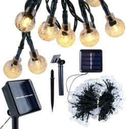 Solarna vrtna svetlobna veriga 10 m, 100 LED, topla bela