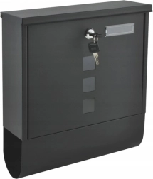 Antracitno jekleno poštno nabiralnik z zaklepanjem
