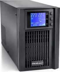 UPS rezervno napajanje Qoltec 1 kVA 800 W s čisto sinusno obliko, AVR in LCD