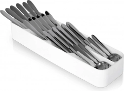 Beli vložni organizator za pribor za predal 39 × 11,5 cm