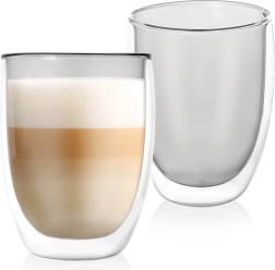 Termo kozarci z dvojno steno za latte DOUBLE 370 ml, 2 kosa