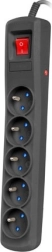 Prenapetostni zaščitni podaljšek NATEC Bercy 400, 5 vtičnic, kabel 1,5 m, črna