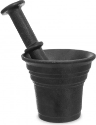 Litoželezni možnar za začimbe, črn