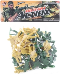 Plastični vojaki v vrečki 6 cm – dva barvna kompleta