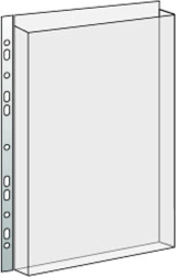 Prozoren ovitek za kataloge z euroobešanko A4, 180 mikronov, 240 × 310 × 20 mm