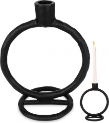 Aluminijasti svečnik črn 19 cm