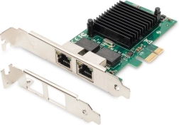 Omrežna kartica PCI Express 2x RJ45 Gigabit 10/100/1000 Mbps z nizkim profilom