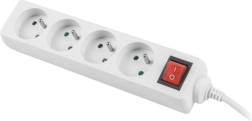Bela podaljševalna vtičnica 1,5 m s 4 vtičnicami in stikalom